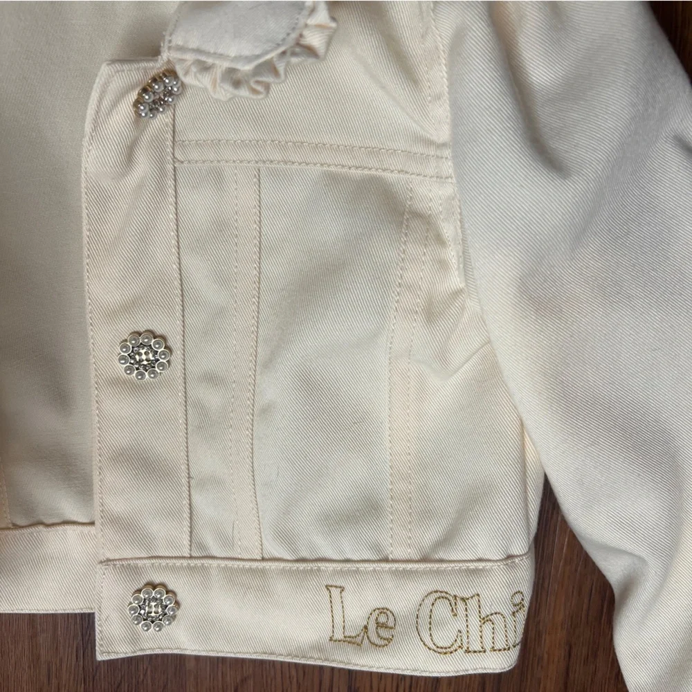 Le Chic Girls Size 2T Light Blue Dress and White Jacket Set New - Picture 5 of 5